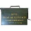 EXPO ARMY AMERICAN STORE Cassetta Porta Munizioni 100 Colpi, Militaria - Scatola Metallo a Tenuta Stagna 14x19x30 CM per Cartucce da Caccia in Stile Militare, Accessori Tattici da combattimento - Baule in Ferro Anni 60-70