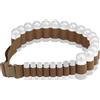 Peminkoo Borsa Tattica 16x 40mm Bandolier per Granate 8X 2ga Porta cartucce per Fucile Borsa per addestramento all'aperto Attrezzatura per Softair Wargame (Khaki)