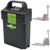 WILLQ Batteria al Litio Ferro fosfato da 24 V 20 Ah, Batteria per Carrello elevatore Elettrico da 24 Volt per transpallet Elettrico da 0-500 W, Kit Motore MT12/EPT12-EZ/EPL1531,24v20ah w/Light