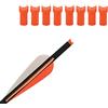 SHARROW 50 Pz Tiro con L'Arco Freccia Mezza Luna Cocca Balestra Cocche Freccia Sostituzione Camme Caccia Freccia Code per ID 7.6 Mm Balestra Freccia Albero (Arancione)