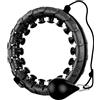 Home Markt24 Smart Hula Hoop con peso - 24 maglie regolabili - gommini per massaggio & guida pesi - pneumatici fitness per vita e allenamento addominale
