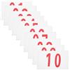 Gatuida Pettorali da Gara in Poliestere e Cotone 10 Pezzi Numeri 01-10, Pettorine Numerate per Atletica e Competizioni Sportive, Accessori per Eventi e Corse all'Aperto