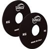 DONATIF 2 Microcarichi 2,5 kg Dischi pesi 50mm, Set con 2 Disco microcarico bilanciere palestra in acciaio, Small Plate Pesi bilanciere professionale, Fitness Home Gym