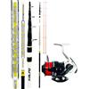 kolpo combo surfcasting e barca ottimo per la pesca in mare con canna in carbonio doppia vetta + mulinello e filo
