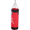 CCYLEZ Sacco di Sabbia da Boxe Vuoto per Allenamento, Sacchi di Sabbia per Fitness, Materiale in Tessuto Oxford, con Cerniera, per Esercizio(Rosso, 60 cm/23,6 Pollici)