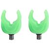 Milepetus 2 Pz Fluorescente Canna Da Pesca Supporto Luminoso Gel Di Silice Gomma Riposo Culo Pesca Carpa Attrezzatura Pinza Riposo Filetto M3/8