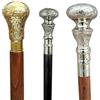 Vimal Nautical Set di 3 bastoni da passeggio in stile antico, con manico in ottone vintage, bastoncini da passeggio vittoriani, bacchette in legno, bastoncini da trekking regalo