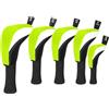 Generico Coperture per mazze da golf - Set da 5 pezzi (driver e legni da fairway) Copritesta protettivi | Protezione universale, imbottita ispessita, accessorio protettivo ibrido in legno per uomo donna