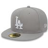 New Era MLB League Basic 59Fifty Los Angeles Dodgers Snapback cap, Uomo, Gray White, 7 3/8 (58.7 cm)