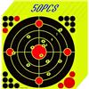 NYEONHRT Bersagli di tiro da 30,5 cm x 30,5 cm per la gamma, 50 pezzi autoadesivi bersaglio di carta con feedback giallo per pistola, pistola, tiro con l'arco e accessori per fucili