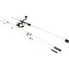 FISH-XPRO Set canne da spiaggia - Canna da lancio da 390cm con mulinello da pesca in mare e filo in nylon da 0,40mm - Per la pesca in spiaggia - Peso di lancio 200g