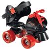 Playlife Pattini a rotelle regolabili in colore nero/rosso per bambini - Pattini regolabili per principianti da 28 - 37 - 54 mm/80 A, cuscinetti a sfera ABEC 5