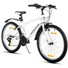 HH HILAND Hiland Mountain Bike 26 Pollici, 18 Marce, V-Brakes, Telaio in Acciaio ad Alto Tenore di Carbonio, Mountain Bike per Ragazzi e Adulti, Donna, Nero