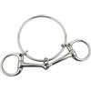 Shophubio Morso a mezza guancia in acciaio inossidabile per equitazione inglese, lucidato per una puntina durevole con design ad anello, compatibile con briglie inglesi