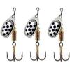 Mepps - Cucchiaino speciale per pesca alla trota Aglia, multicolore, ARGENT POINTS NOIRS PAR 3, 2