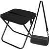 SZLIFE Sgabello da Campeggio, Zaino Pieghevole in Lega di Alluminio E Tessuto Oxford, Sedia da Pesca Portatile, per Campeggio, Pesca, Escursioni E Viaggi, Resistente 120kgnero 32x30x26cm