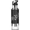 Wzzzsun Note Musicali, Tasti del Pianoforte Borraccia Termica con Cannuccia Sportiva, Bottiglia Acqua in Acciaio Inox Isolato 600ML Senza BPA per Bevande Calde e Fredde per Bambini Scuola