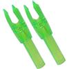 ACCMOS 50 Pezzi Tiro con L'Arco Cocche per Frecce Bocca Larga PC Insert Cocca per Freccia Adatto per ID 4,2 mm Asta per Freccia (Transparent Green)