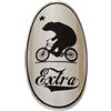 Gepinke Adesivo in morbido alluminio, per mountain bike, pieghevole, per bicicletta, a vapore, accessori per ciclismo, fai da te (Bear Bike)