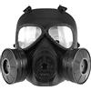 HaoYK, maschera M04, anti appannamento, antigas, con doppia ventola. Attrezzatura protettiva per softair e paintball, Black