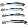 Pescasubito.com Kit 4 Totanare Pesca a Traina Calmaro Esche Artificiali Calamari Totanara