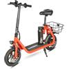 SAMEBIKE Scooter elettrico per adulti, scooter a batteria rimovibile da 36V 7.8AH con sedile, ruote in alluminio da 12', con cestino e portacellulare