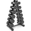 ZAZOLI Set di manubri esagonali, 30kg/45kg/105kg/135kg/165kg/180kg/275kg con rastrelliera per manubri, Manubrio in gomma avvolta in ghisa solida per Home Strength Training e Fitness ( Size : 6-tier dumbbell