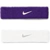 Nike Dri.Fit Swoosh Fascia per capelli 2.0 da corsa sportiva (bianco - argento)