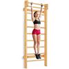 HOMASIS Spalliera Svedese in Legno, Spalliera Palestra Scala da Interno per Ginnastica ed Allenamento, Parete Arrampicata per Bambini e Adulti, Portata Massima di 100 kg