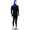 ETZRYSYB Muta da uomo per immersioni subacquee anti-meduse, confortevole, traspirante, con cappuccio, per surf, nuoto (blu, L)