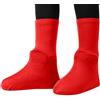 drburpily Copriscarpe Impermeabili I Migliori Copriscarpe Slip-on per Gli Appassionati di Ciclismo Possono Avvolgere saldamente Le Scarpe Impermeabili riutilizzabili Realizzati in Fibra di, Rosso