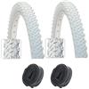 CicloSportMarket 2 x Copertone 26 X 1.95 Bianco Bicicletta Mountain Bike + 2 x Camera d'Aria Omaggio …