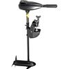 WooDerson Motore fuoribordo elettrico 12 Volt 800 Watt 1,2 Hp, potenza di spinta 80 lbs, avanti, 5 marce, indietro, 3 marce, maniglia di comando retrattile 45-56 cm