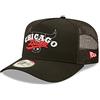 New Era Chicago Bulls NBA Logo Overlay Black A-Frame Adjustable Trucker cap - One-Size