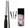 Generico Kit Pulizia Carabina Calibro 22 Scovoli Scovolini Asta Bacchetta Cal.5,5 + Olio Lubrificante Armi