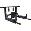 DAHAD Stazione Dip per montaggio a parete, Attrezzo multifunzionale per il fitness, addominali, portata fino a 200 kg, barra per trazioni a supporto libero per allenamento di forza e fitness a casa
