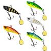 CYRENT Esche da pesca in metallo, 5 pezzi, esche da pesca, spinner, coda, esche con lama, per spigola, trota luccio, spigola, acqua dolce e salata (20 g)