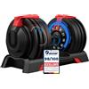 DH FitLife Manubri Regolabili 24 kg, Regolazione Rapida, 12 Livelli da 3 a 24 kg, Set Manubri Palestra in Ghisa, Impugnatura Antiscivolo, Salvaspazio per Palestra Casa (2 Pezzi)