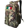 ALGI Zaino Militare Tattico Xsmall con Molle 20 Litri Vegetato con Patch di Bandiera Italia