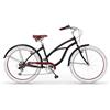Tecnobike Shop Bici Cruiser MBM Honolulu Donna Ruota 26 Cambio 6 Velocità (Nero)