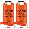 WSFSLJWDW Sacchetti di ancoraggio per sabbia da 11,3 kg, impermeabili, kit 2 in 1 con boa regolabile per piccole barche, jetski, moto d'acqua, canoe e kayak