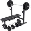 GORILLA SPORTS® Panca Palestra con Supporto Bilanciere - Set 40/70/100 kg, Pieghevole, Manubri, Bilanciere 120/170cm, Dischi Pesi - Panca Multifunzione, Professionale da Fitness a Casa (b) 70kg)