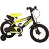 Tecnobike Shop Bici per Bambino Bicicletta Volare Sportivo Movimento Centrale a Sfera Cuscinetti Doppio Freno Ruote Gonfiabili - Taglia 16 (Giallo)