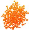 Timcryxient Confezione da 100 tee professionali da golf, 25 mm, in plastica, colore: arancione