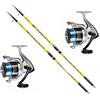 agc Kit SURCASTING TRABUCCO Composto da 2 Canna TRABUCCO Vektor SURFCASTING 4 m 150 Gr + 2 Mulinello TRABUCCO Dayton SW 6500