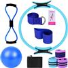 Generico Set di yoga per donne, set di anelli Pilates | Kit Pilates per allenamenti,Bande di yoga, attrezzatura per la casa, cintura elasticizzata, accessori per allenamenti multifunzionali per donne adulti