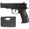 Generico Pistola a salve CZ 75 full metal replica beretta, cal. 8mm, semiautomatica scarrellante, caricatore 18 colpi, valigetta inclusa, made in Italy, 185 mm 950 gr, colore nero