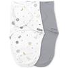 Ingenuity SwaddleMe, Swaddle Neonato Collezione Monogram 100% Cotone, 0-3 Mesi, Design Tasca, 1.0 TOG, Confezione 2 - Sunset Space