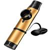 TianChunyue Kazoo in metallo per adulti, kazoo professionale con 5 canne e tono regolabile, strumento musicale unico da regalo per musicisti, compatibile con chitarra, ukulele, violino, pianoforte (oro)