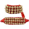 UAPAN Ottone Big Ghungroo Bells (3 linee, rosso, coppia)